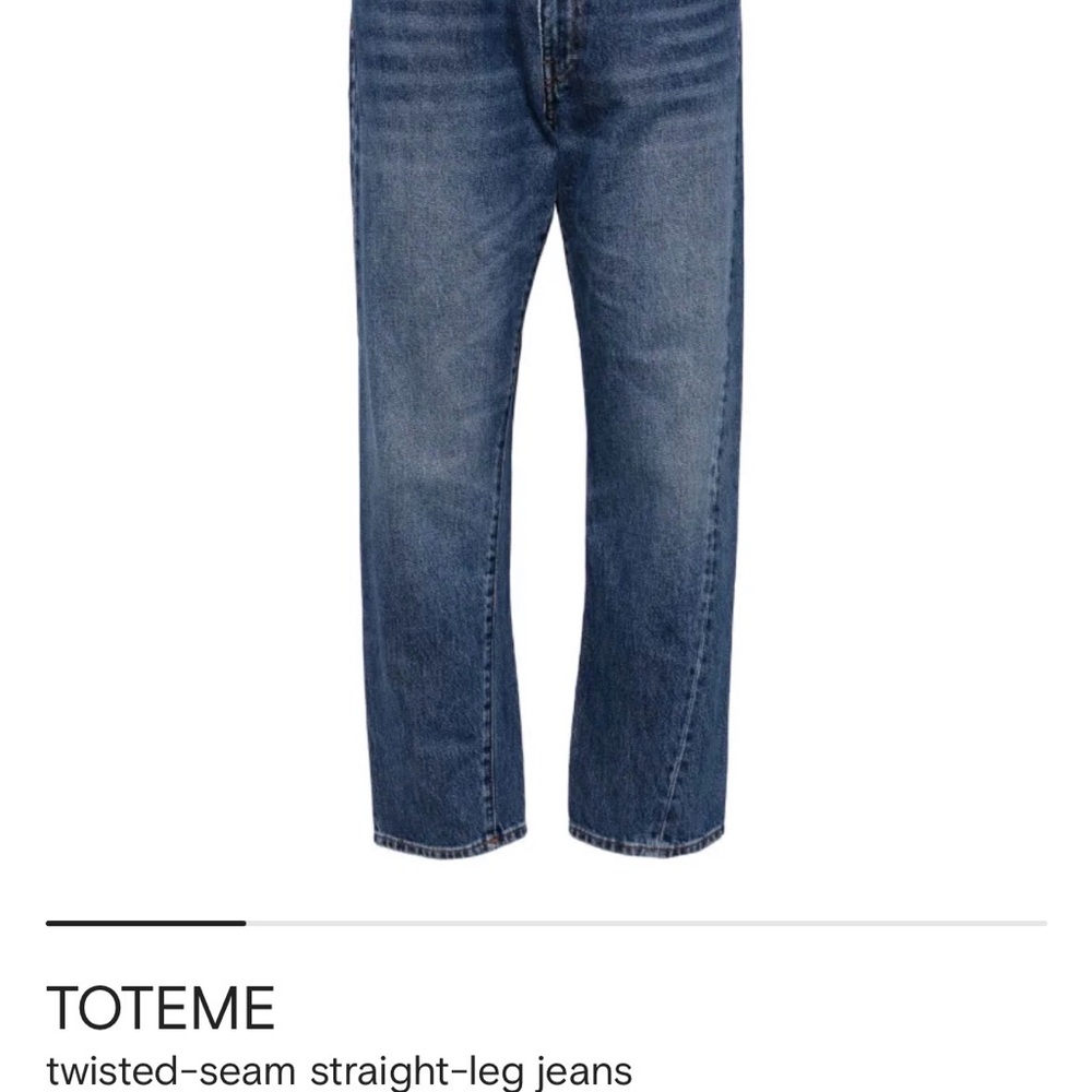 Toteme Dark Blue Straight-Leg Jeans